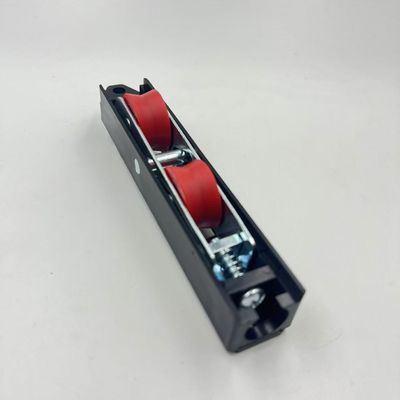 ЧЕРНЫЙ Сдвижные дверные ролики для двора V Groove Алюминиевые сдвижные окна