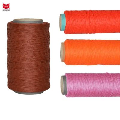 Окрашенная монофиламентная полипропиленовая пряжа Pp Multifilament 2mm 3ply DTY BCF для вязаных сумок