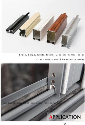 Дверь и окна из алюминия Силиконовая основание без сброса Алюминиевая раздвижная дверь Окно Погода Полоса щетка Печать на 50000 метров