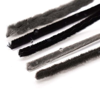 3P Силиконовая шерсть стекла Погодные полосы с резиной для алюминиевых дверей и окон