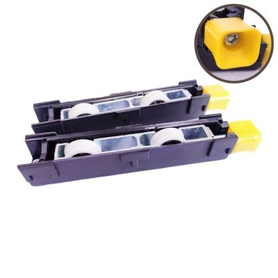 Двойная мягкая закрывающаяся раздвижная дверь, следная роликовая дорожка, амортизатор, висячий ролик для квартиры