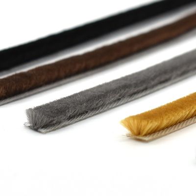 7*10мм Высота колоды 3-25мм Силиконовая погодная полоска Щетка для герметизации дверей в цветах ЧЕРНО / ГРАЙ / БРАУНО / БЕЛОЕ
