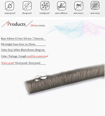 Больничная звукоизоляция Силиконовая уплотнительная лента для алюминиевых дверей и окон в стиле современного дизайна